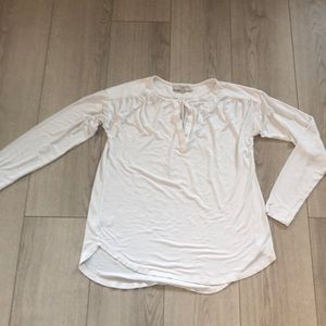 Ann Taylor LOFT White Long Sleeved Shirt